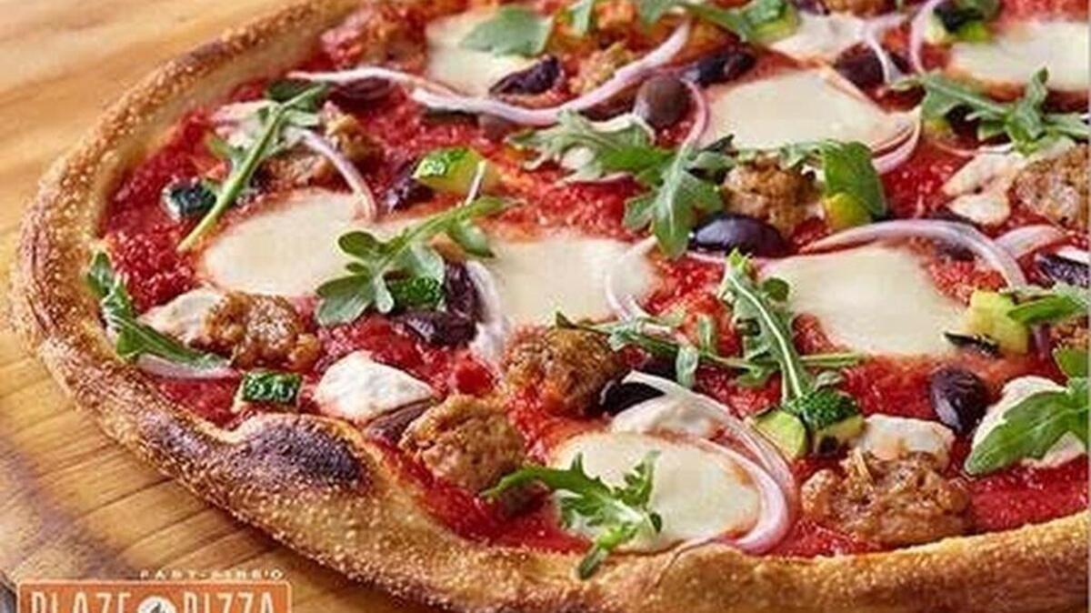 One of Blaze Fast-Fire’d Pizza’s pies.