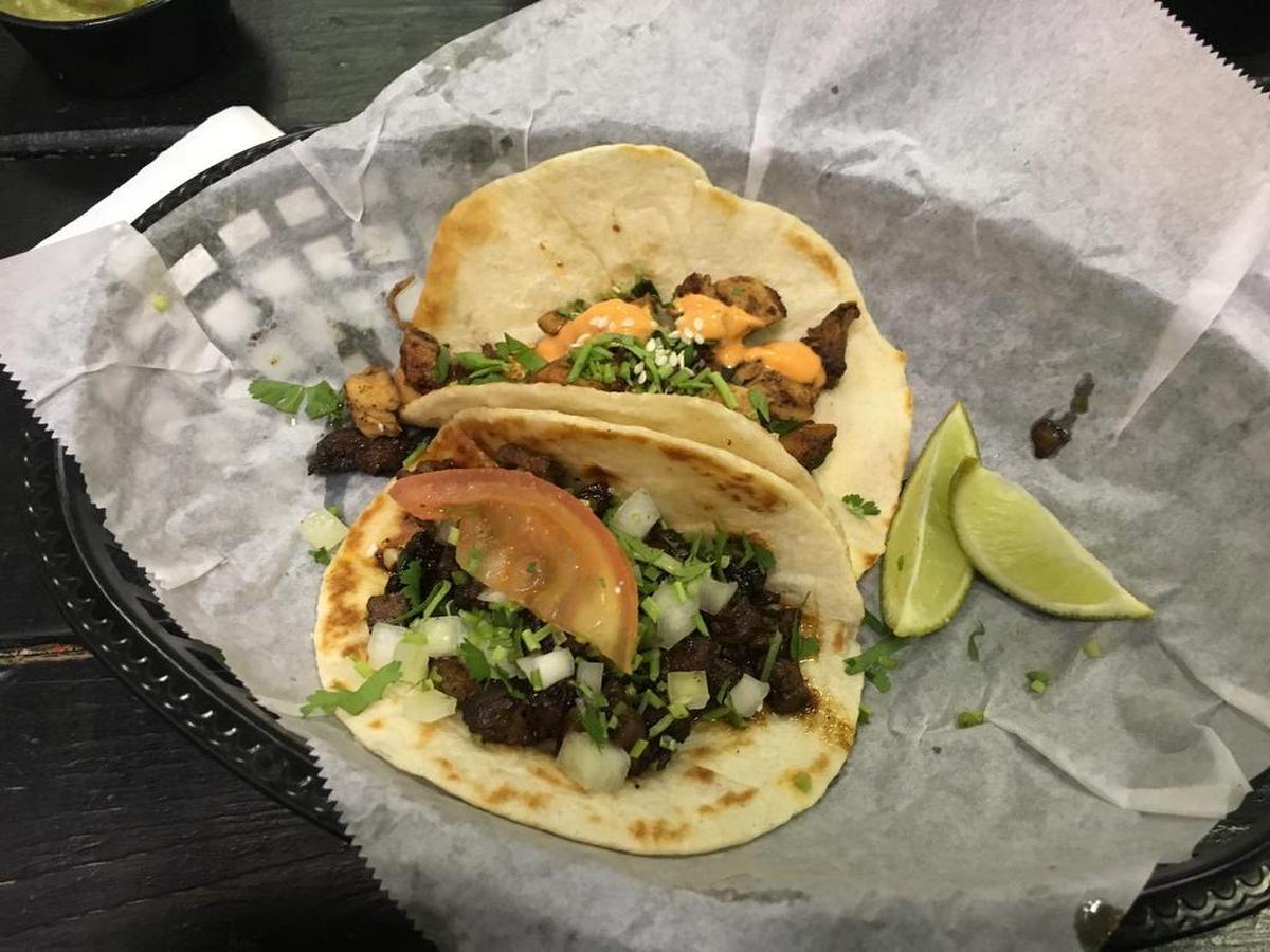 OMG steak and OMG chicken tacos from OMG Tacos in Richardson