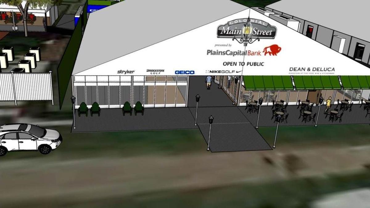 The new Dean & DeLuca food tent is on “Prince Street” at Colonial.