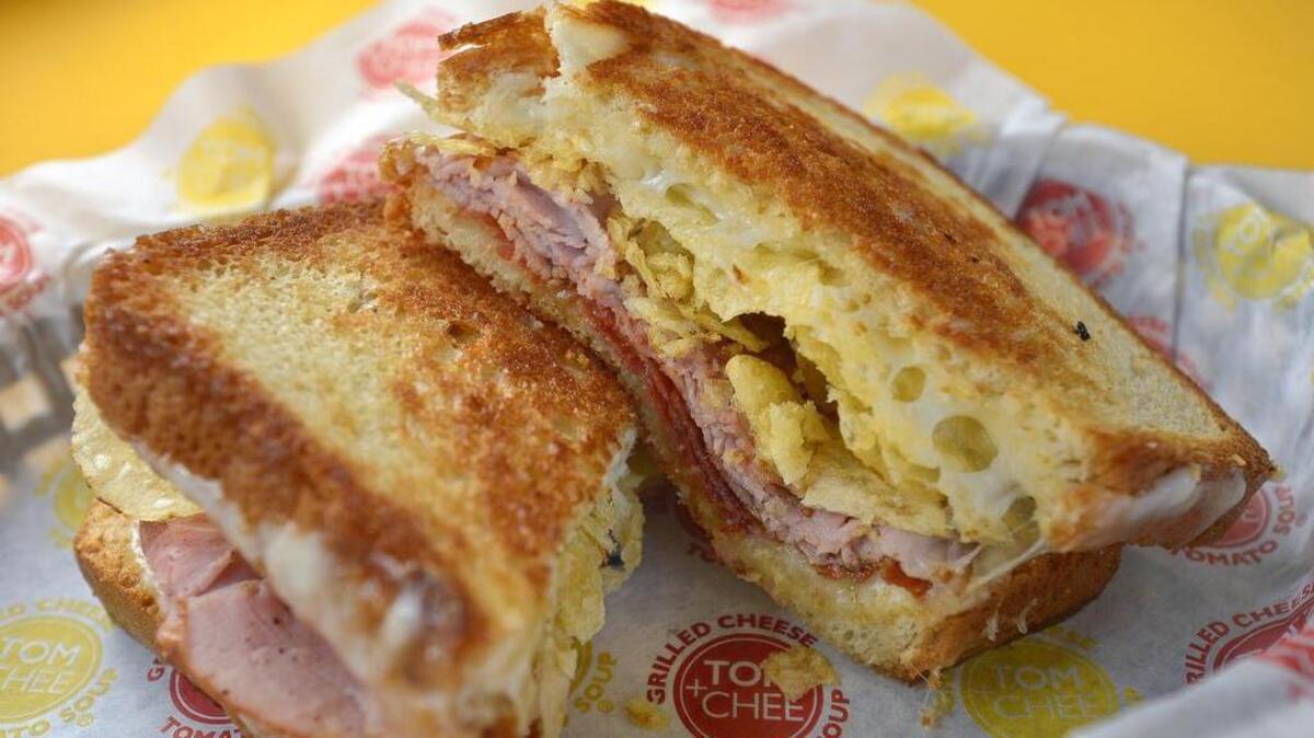 The Italian "crunchy" grillled cheese at Tom+Chee in Fort Worth