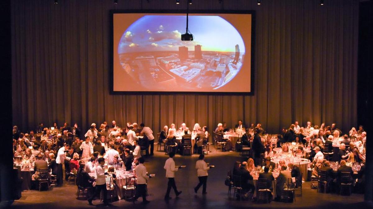 Diners on the Bass Hall stage for the Fort Worth Food + Wine Festival’s CenterStage event