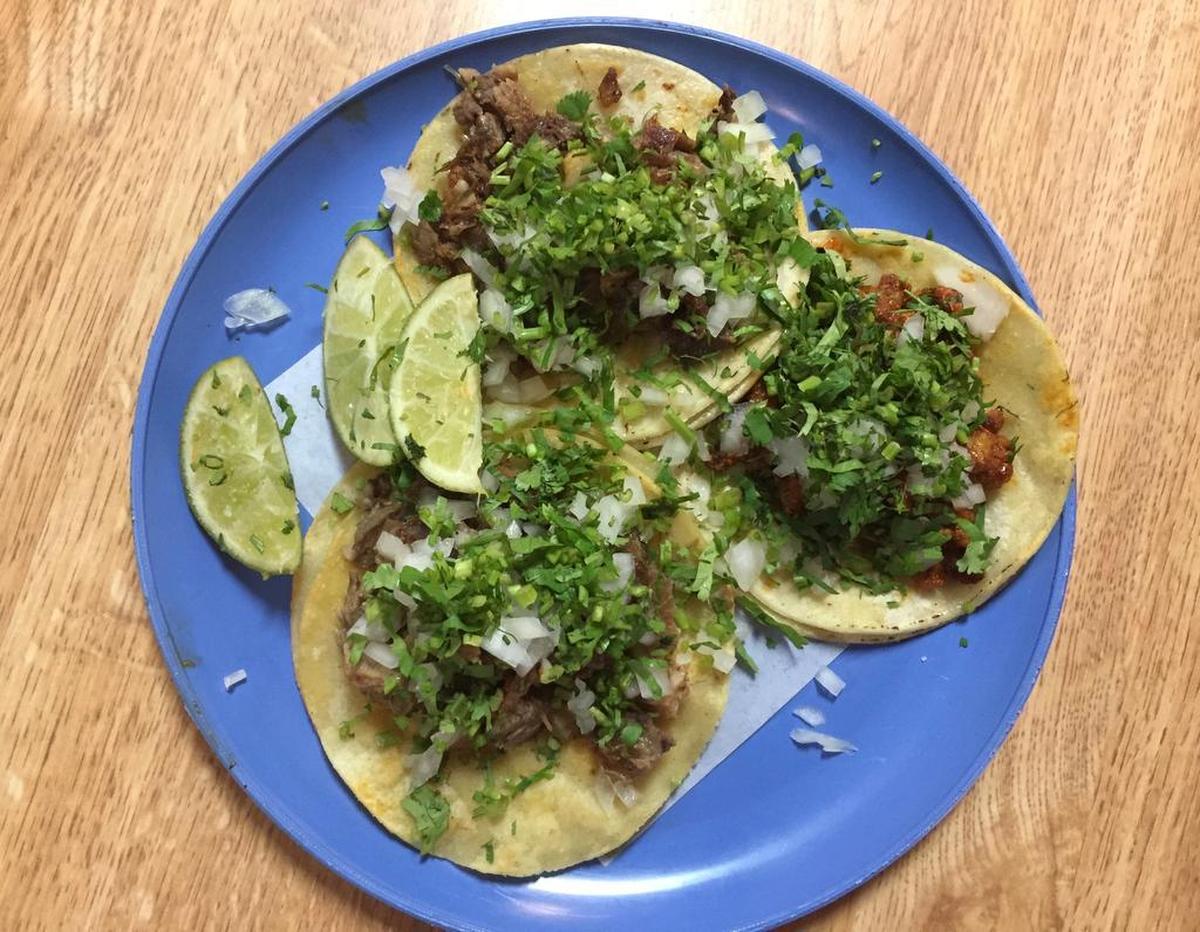 Suadero tacos at La Banqueta in Arlington