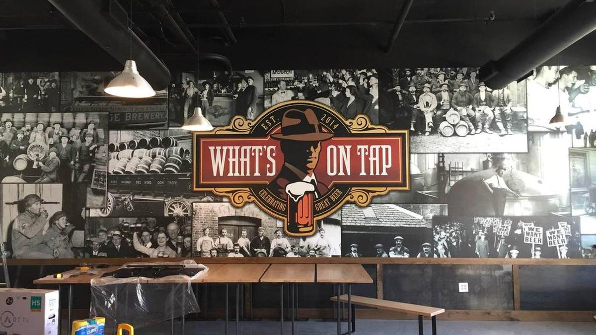 The interior of Keller’s What’s on Tap, which just opened.