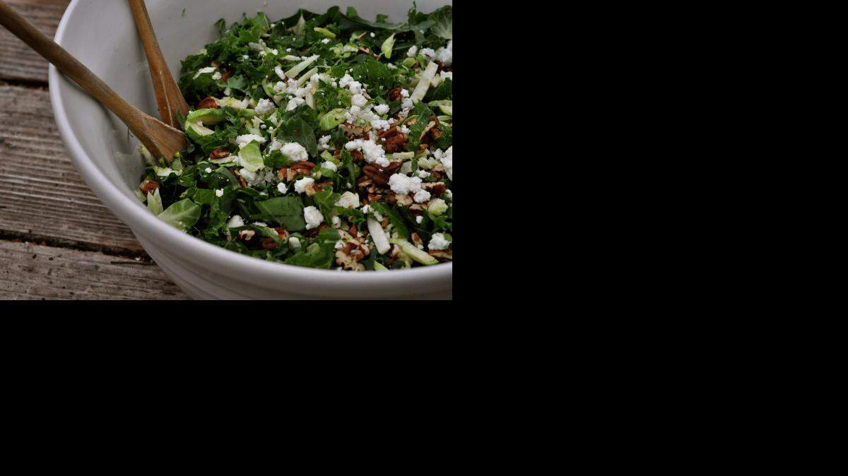 Brussels sprouts and kale salad is a good make-ahead dish.