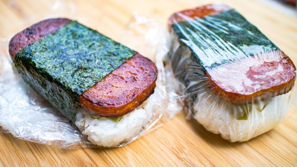 In honor of ‘Spamalot’ opening at Casa Manana (and the Star-Telegram’s SPAM JAM recipe contest), our own weekend chef prepared his own Spam recipe — Spam musubi. A Hawaiian Spam sushi snack with an added Texas twist, Dr. Pepper Unagi sauce and pickled cactus!