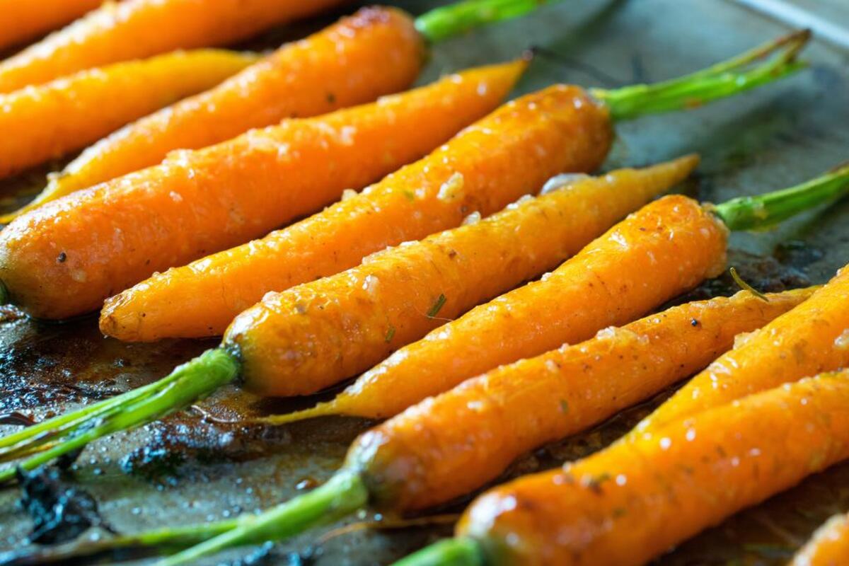 Leave the stems on carrots so kids will know that they come from the ground and not a bag.
