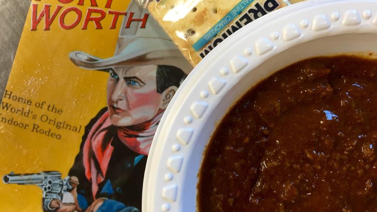 Stockman’s Cafe, open 24 hours in Cattle Barn 2, serves the Coburn family’s old-school chili ($5.50).