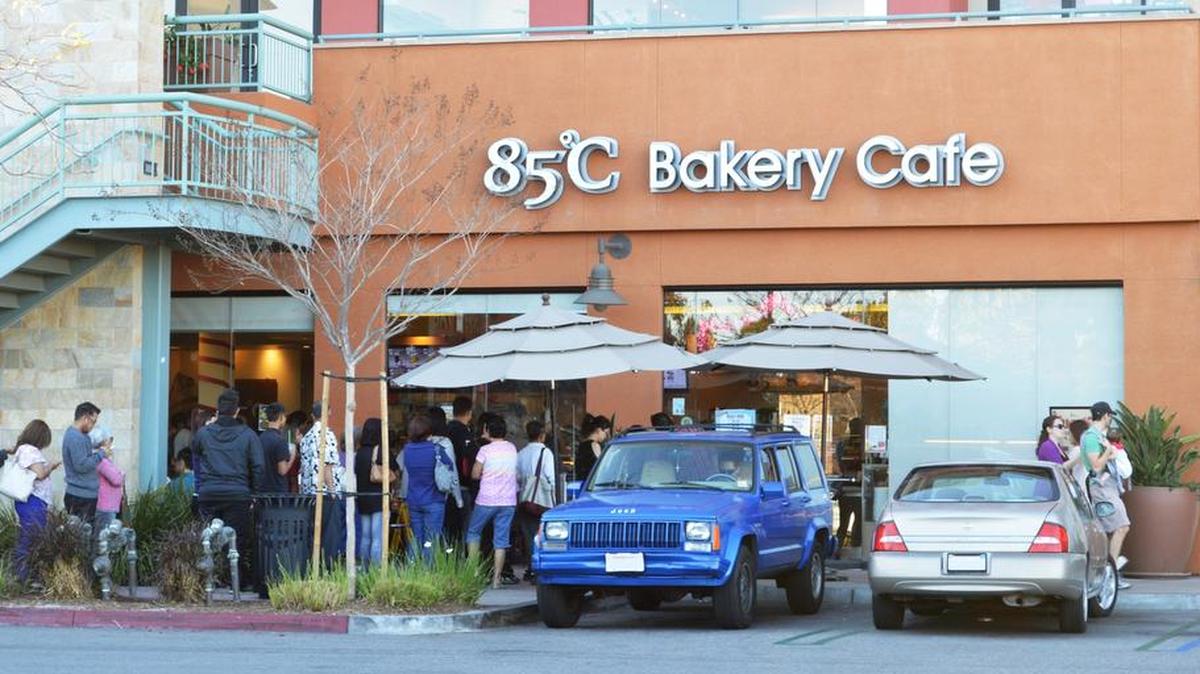 The first 85C Bakery Cafe in the United States, in Irvine, California.