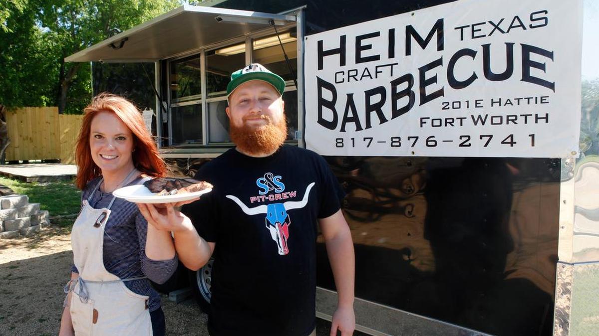 Emma and Travis Heim are the operators of Heim Barbecue, which will open its first brick-and-mortar location next month.