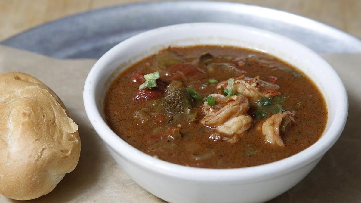 The seafood gumbo at Tributary Cafe