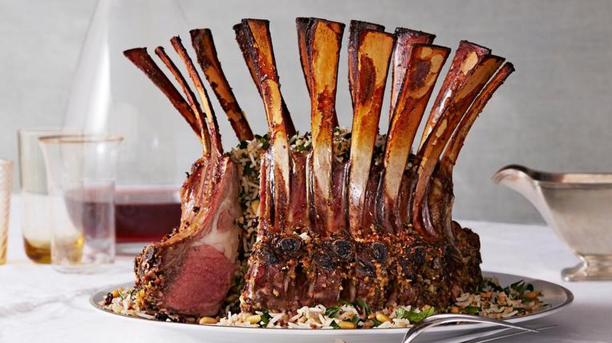 If you want a bold centerpiece for your holiday meal, there's nothing more elegant than a crown roast of lamb.