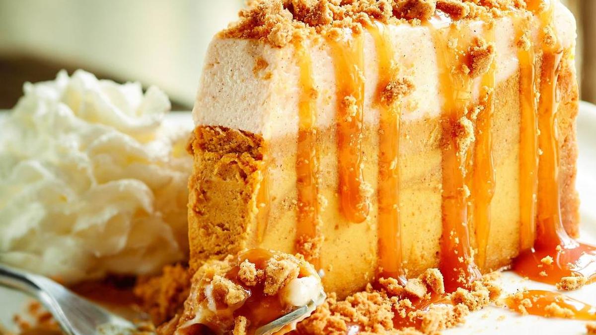No pumpkin coffee in mid-August, but Olive Garden busted out the pumpkin cheescake.