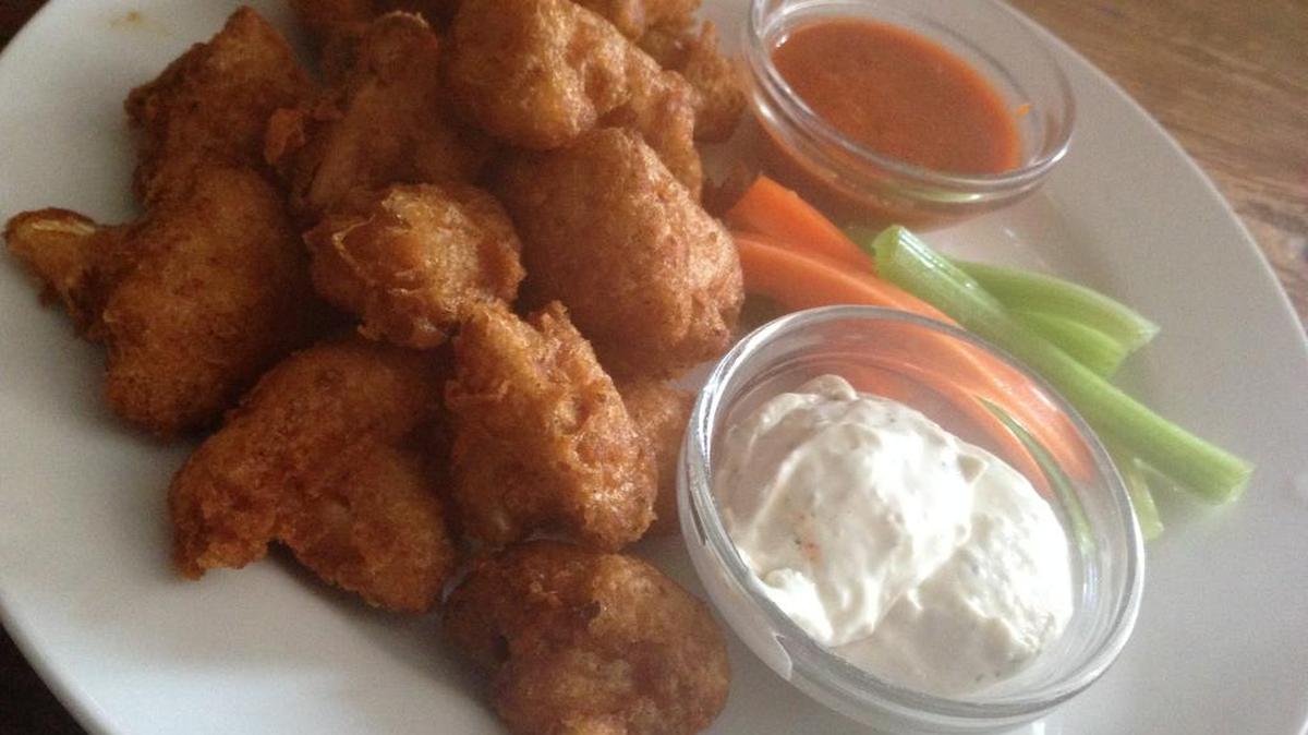 Cauliflower bites as a play on wings
