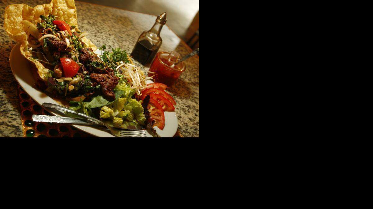 
The grilled beef salad at Thai Tina’s
