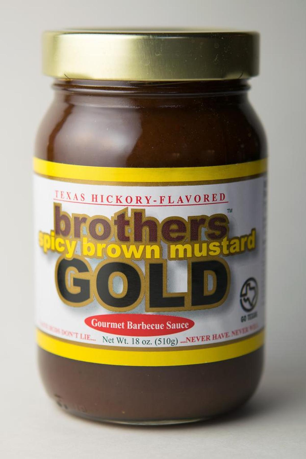 Brothers Gold Spicy Brown Mustard sauce
