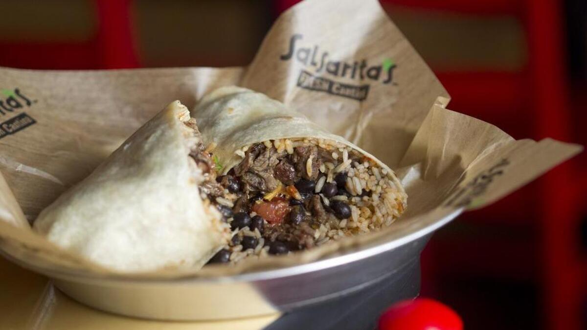 Steak burrito at Salsarita's Fresh Cantina in Fort Worth