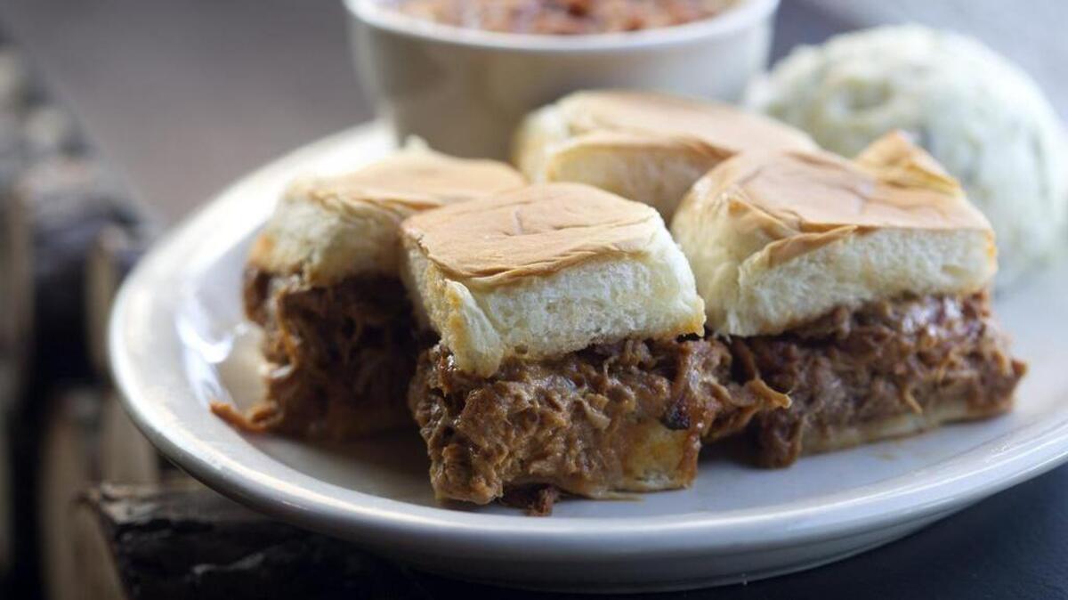 Pulled pork sliders at Hickory Tree Grill in Burleson