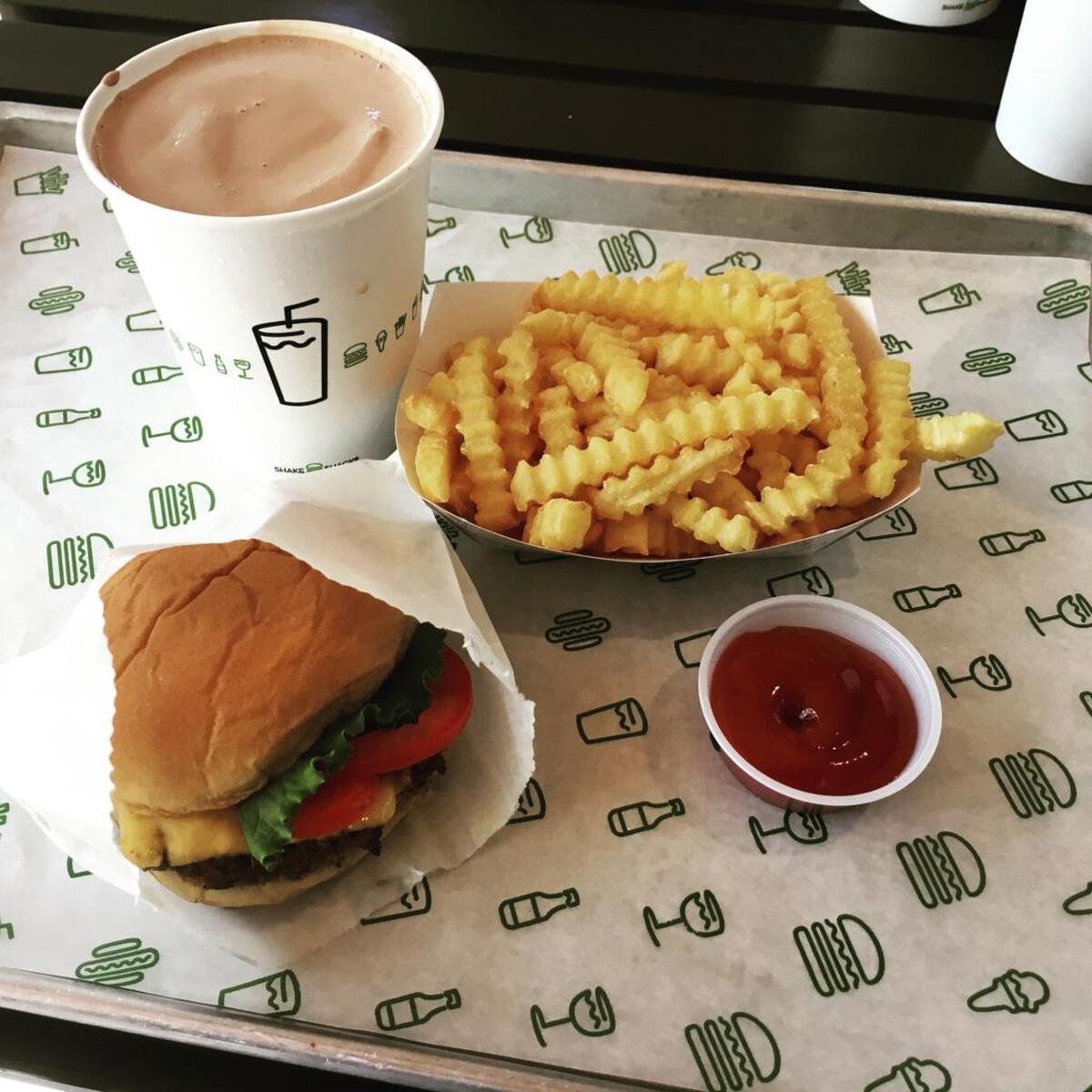 Shake Shack meal.