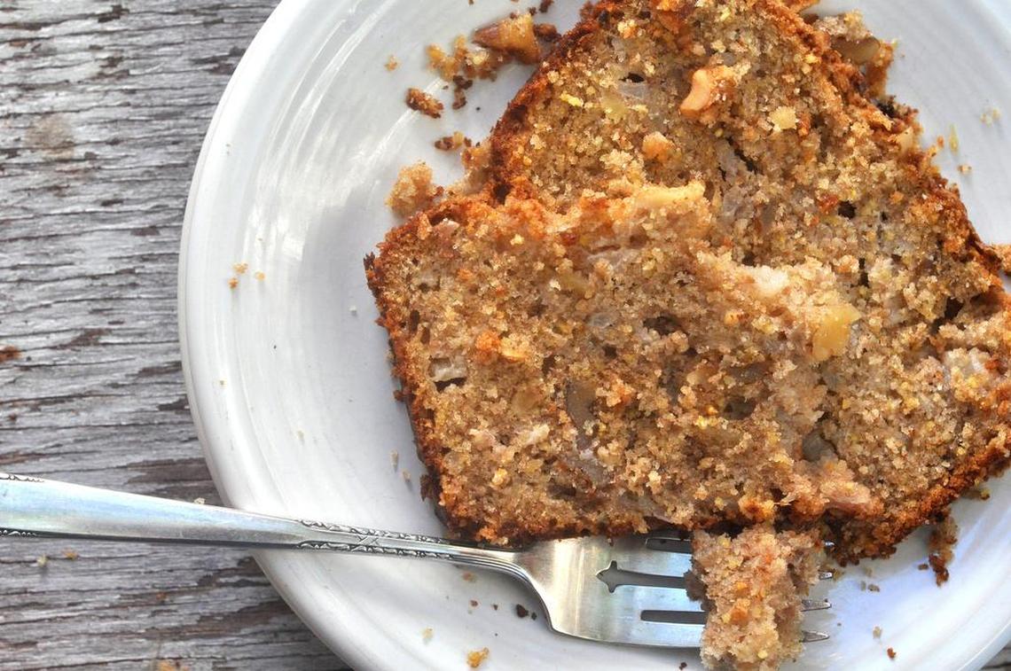 Cakes with fruit can be sketchy affairs, but this French pear polenta cake has crunch power with walnuts and polenta, and plenty of moisture from chopped pears.