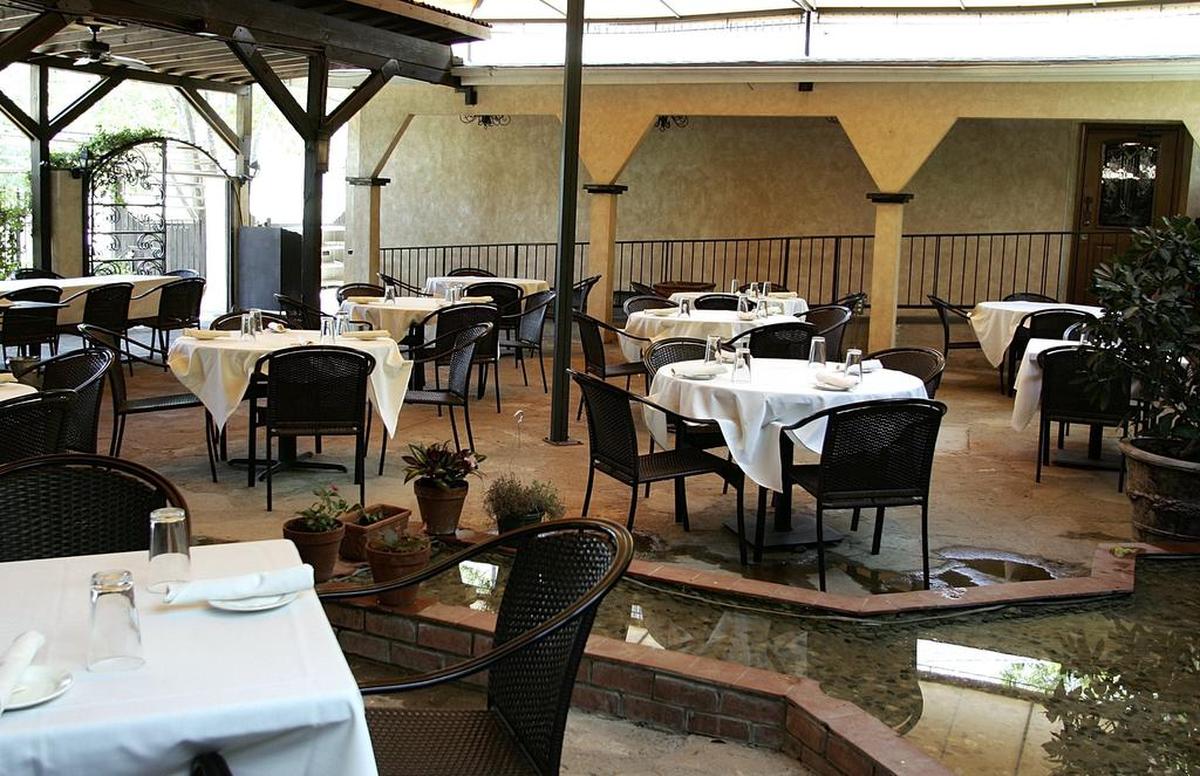 The patio at Piola Resturant.