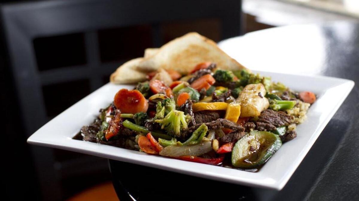 Sirloin stir-fry at On the Patio in Azle