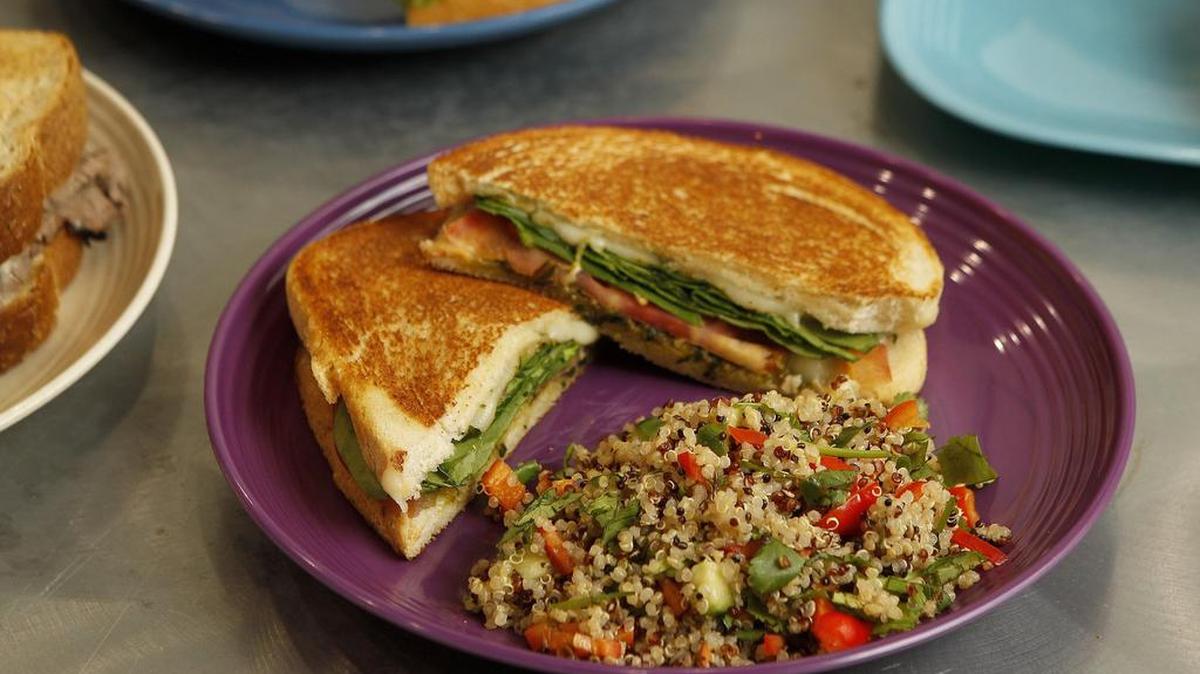 The toasted Caprese at Bee's Dive in Aledo