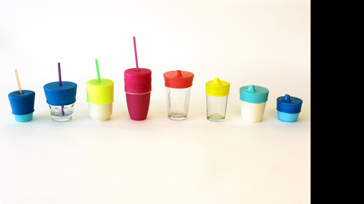 
SipSnaps cans turn any drinking container into a sippy cup or a travel cup.
