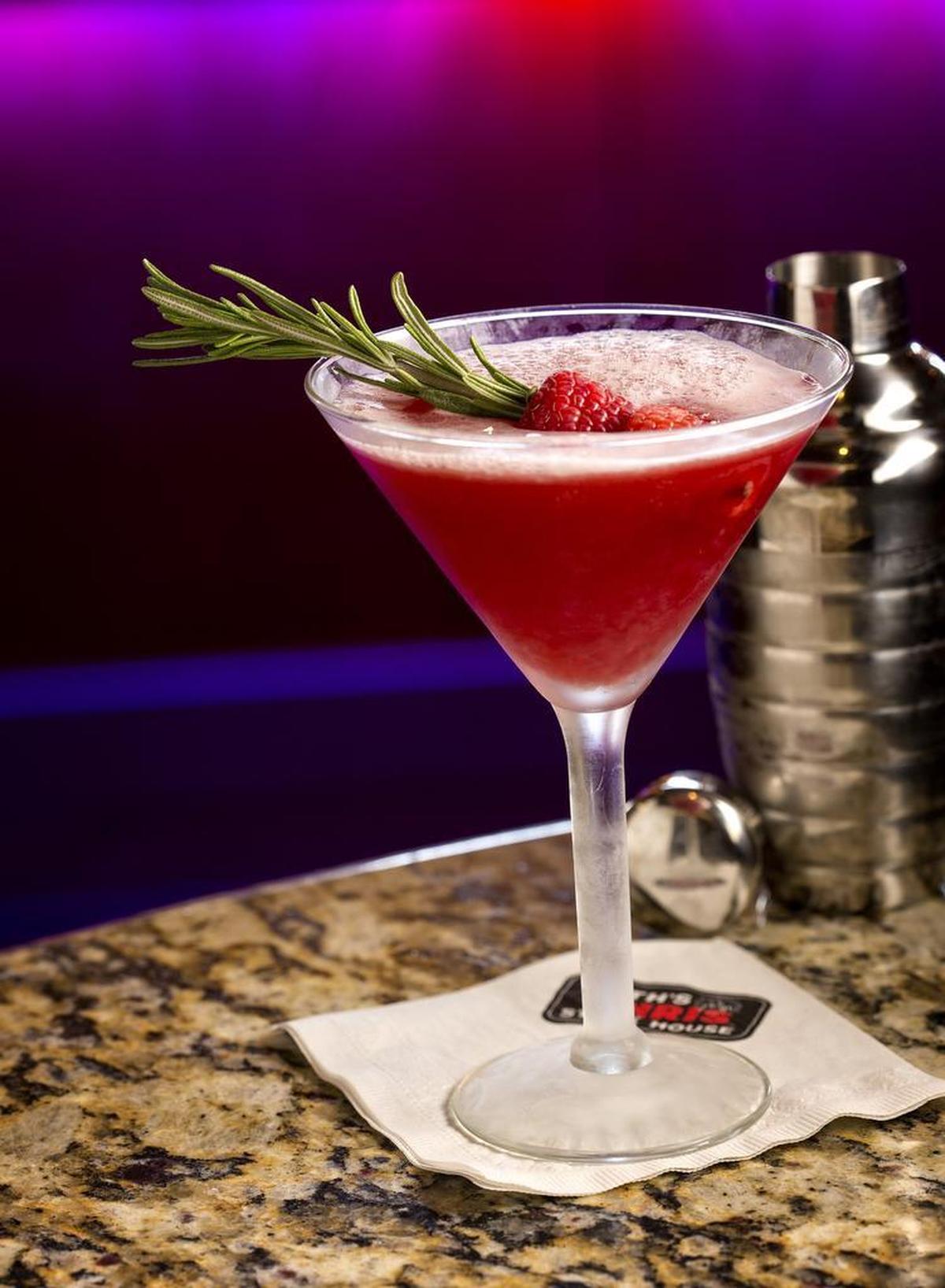 Raspberry Rosemary Cosmo at Ruth’s Chris Steak House
