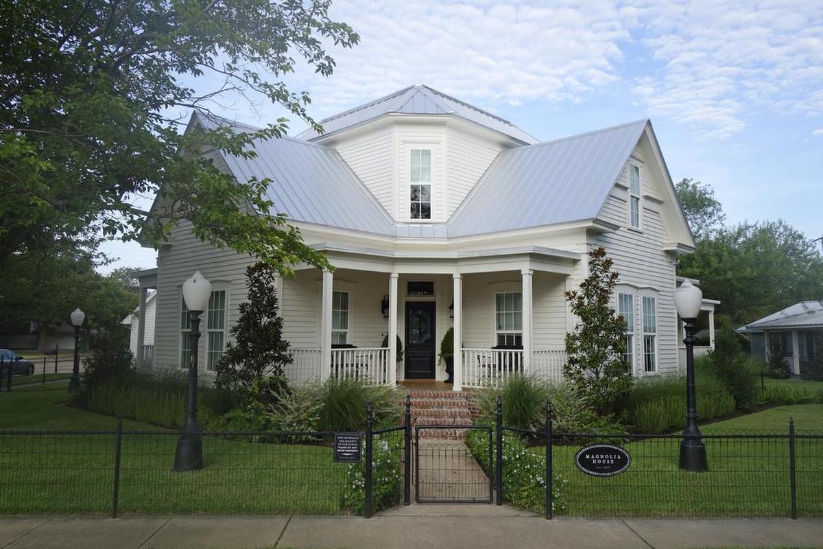 The Magnolia House is on a corner in the heart of McGregor.