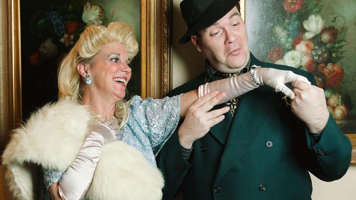 Dena Dunn as Irene Livingston and Kenneth Fudge as Carleton Fitzgerald in ‘Light Up the Sky’