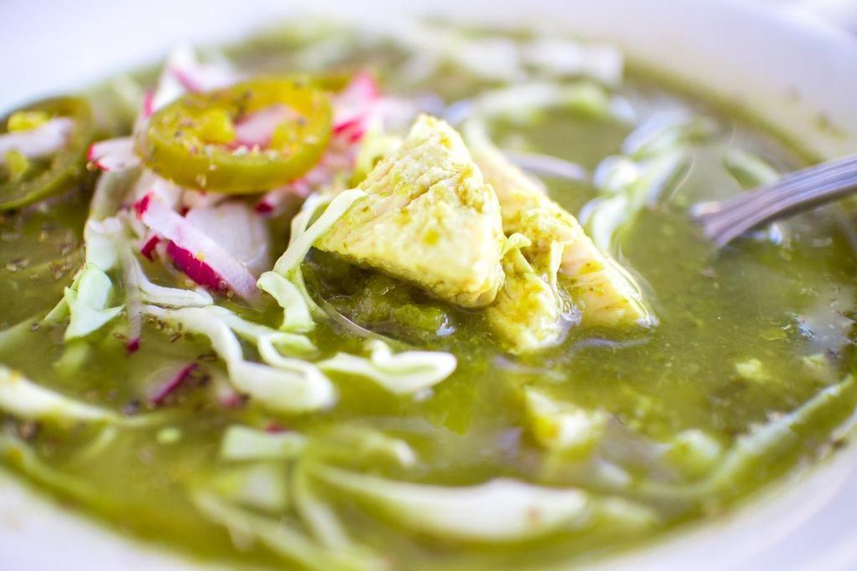 Green Chile Chicken Pozole from Taco Diner.