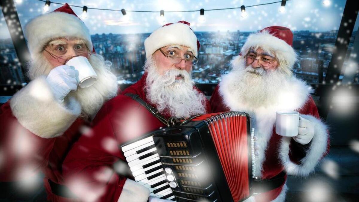 Santa Claus look-alikes are working hard to bring the Christmas cheer.