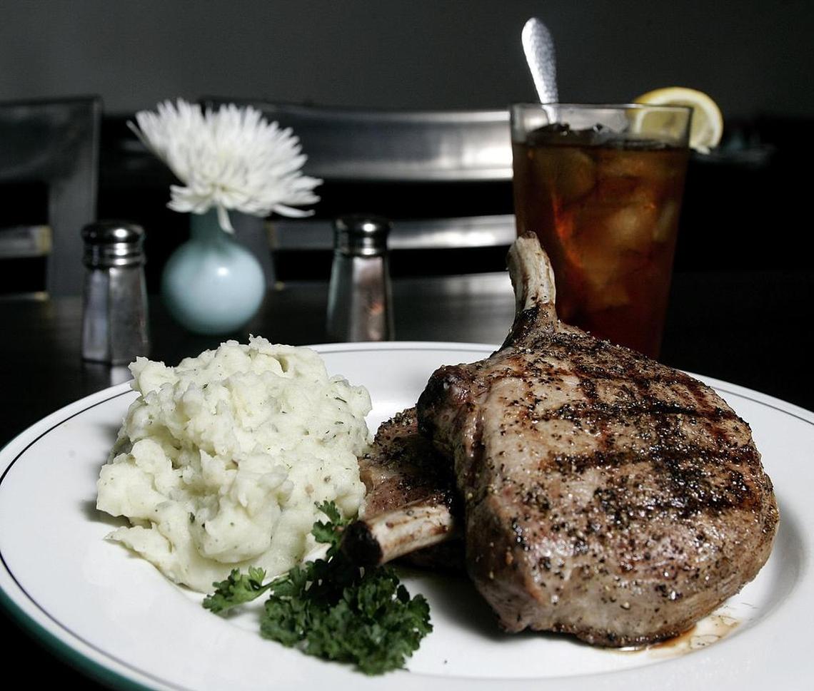 Center-cut pork chop at Mac’s on Main in Grapevine