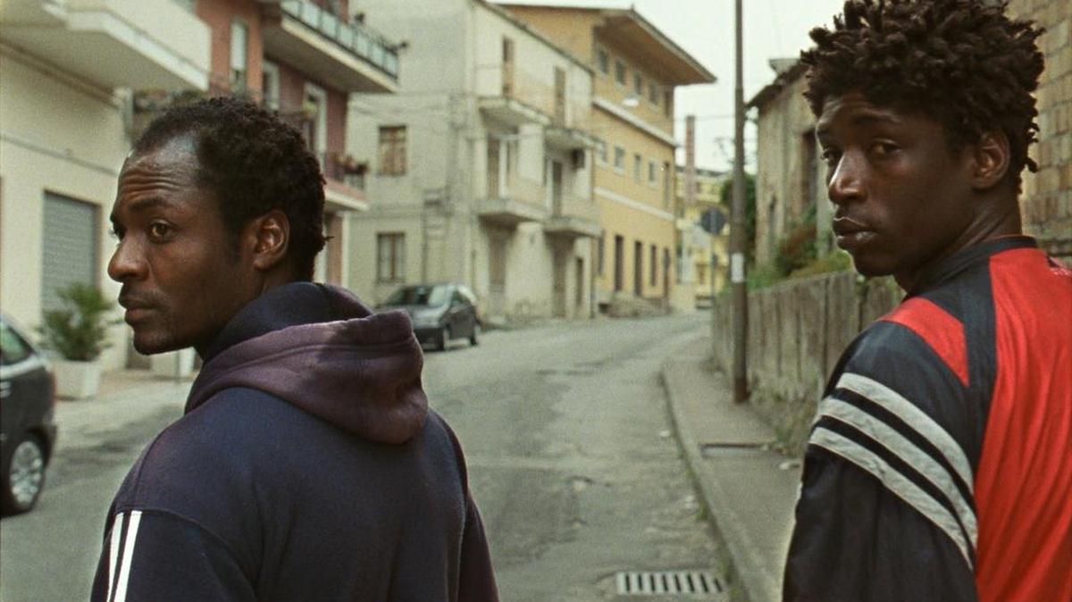 Koudous Seihon and Alassane Sy in “Mediterranea”