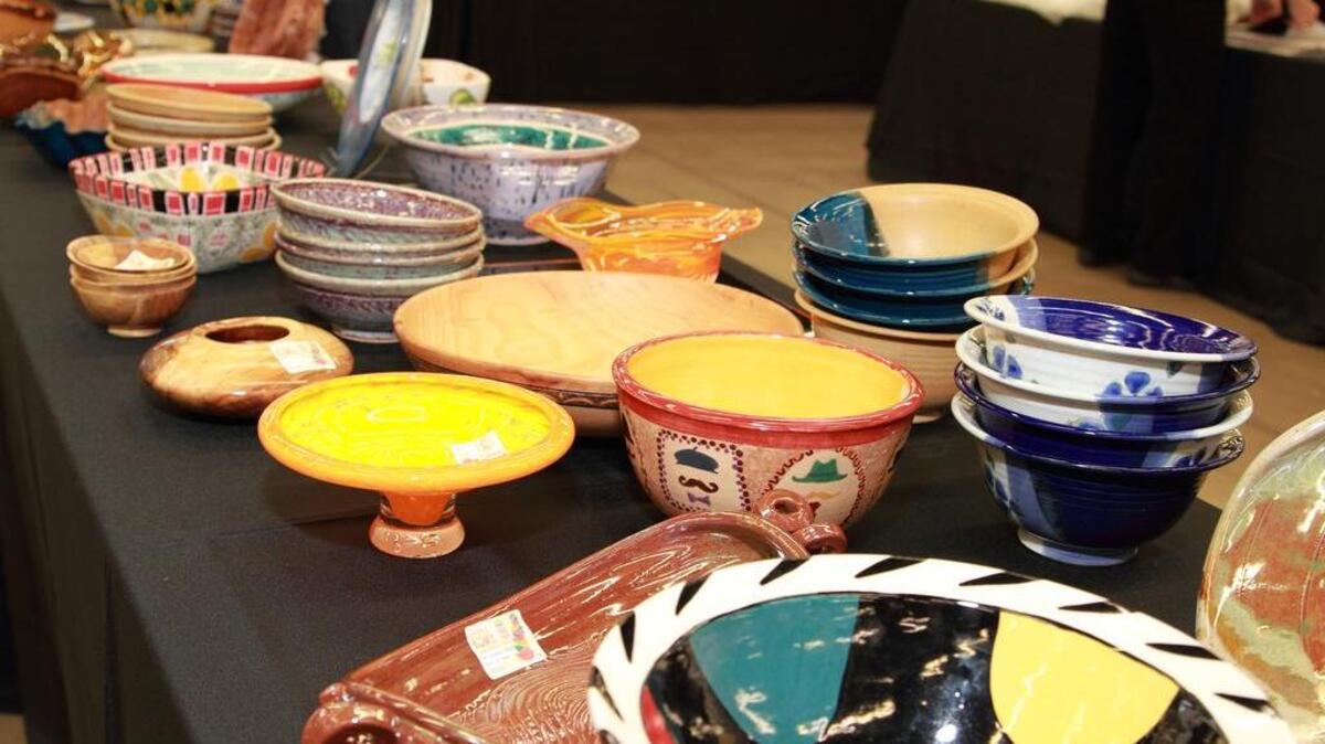 Bowls at the 2016 Tarrant Area Food Bank Empty Bowls event.