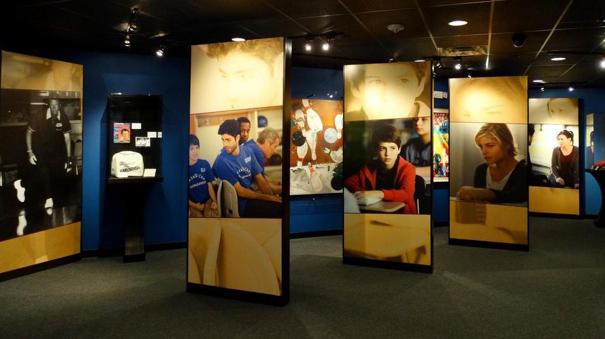 The Hollywood-focused exhibit at the International Bowling Museum features props from the film ‘Sex, Death and Bowling.’