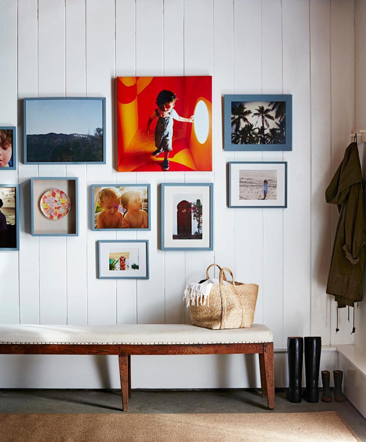 Framing isn’t just for photos: Mount objects with sentimental value — like vintage ceramics too special for everyday use — rather than storing them away.