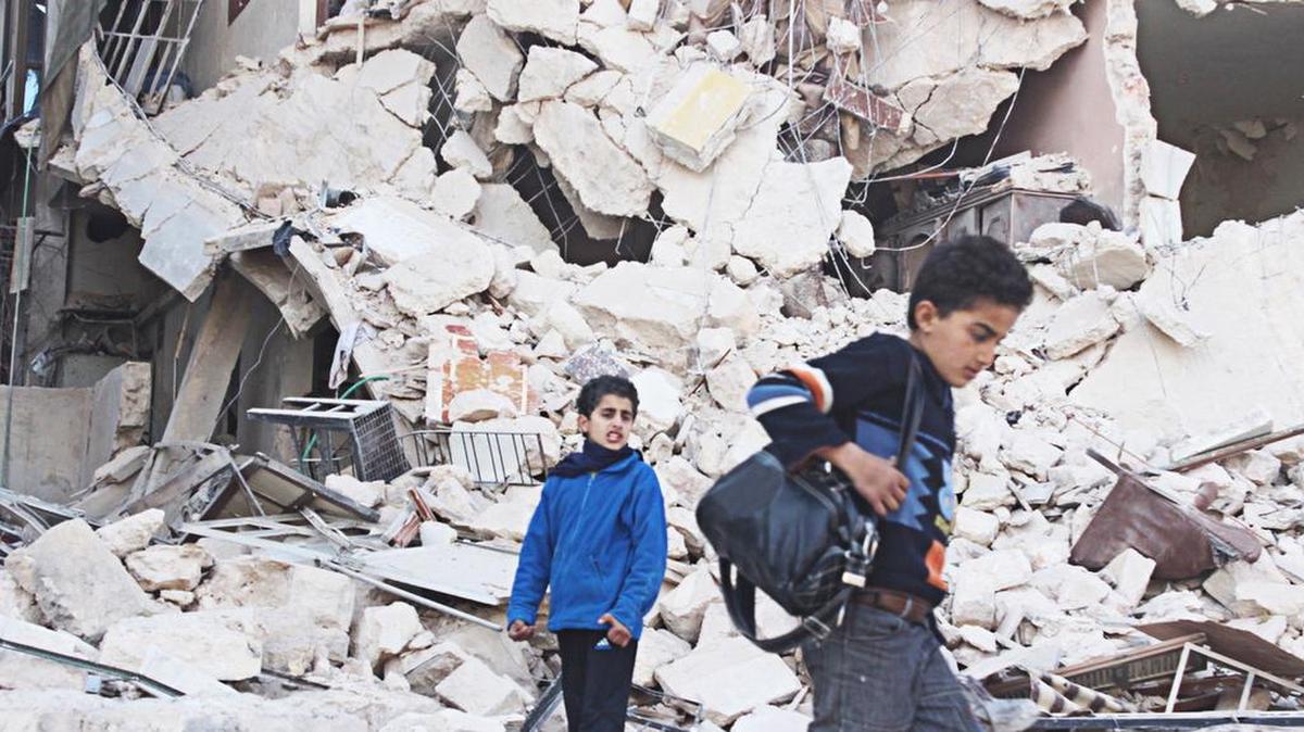 ‘Cries From Syria’ offers an unflinching look at the destruction and inhumanity of the Syrian civil war.