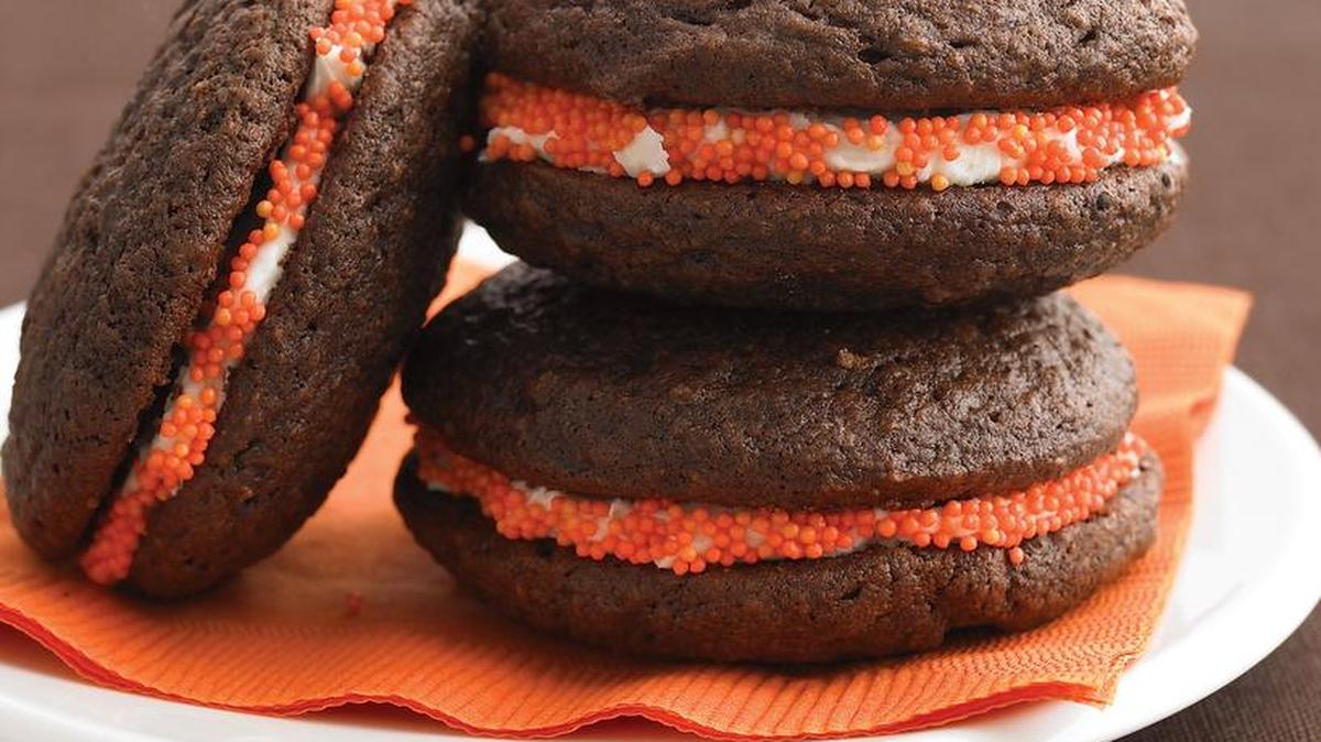 
Halloween Whoopie Pies: These festive treats are easy to make. Children (and adults) will love them. 
