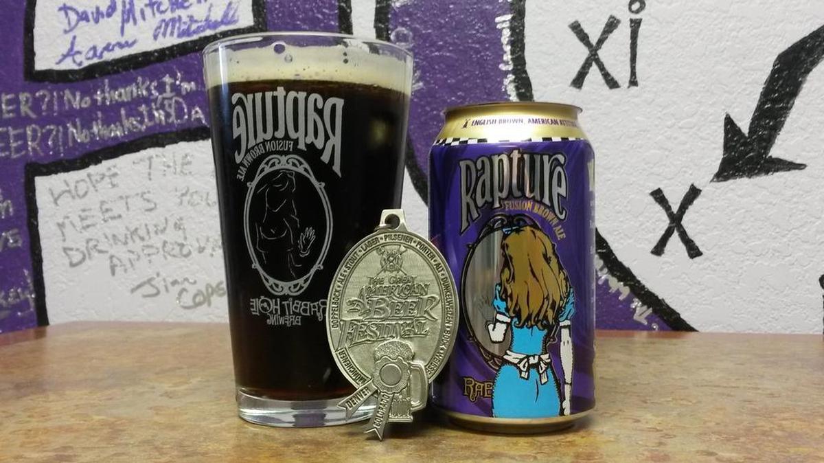 
Rabbit Hole Brewing’s Rapture with the GABF medal.
