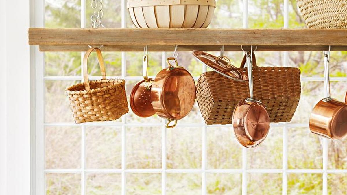This clever storage solution has a pleasing vintage feel to it. (