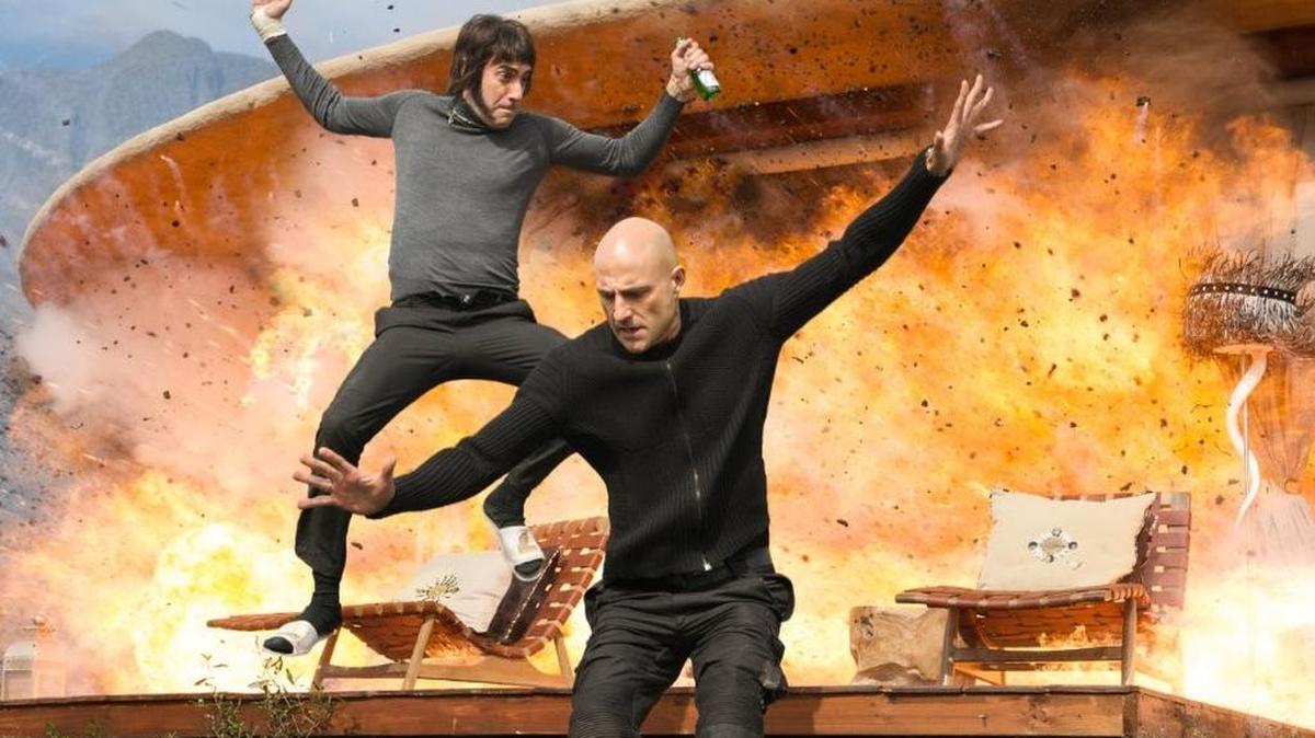Sacha Baron Cohen and Mark Strong in ‘The Brothers Grimsby’