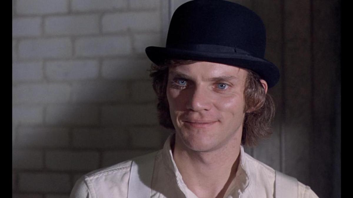Malcolm McDowell in A Clockwork Orange
