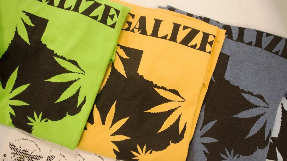 T-shirts and other merchandise will be for sale at the Southwest Cannibas Convention this weekend in Fort Worth.