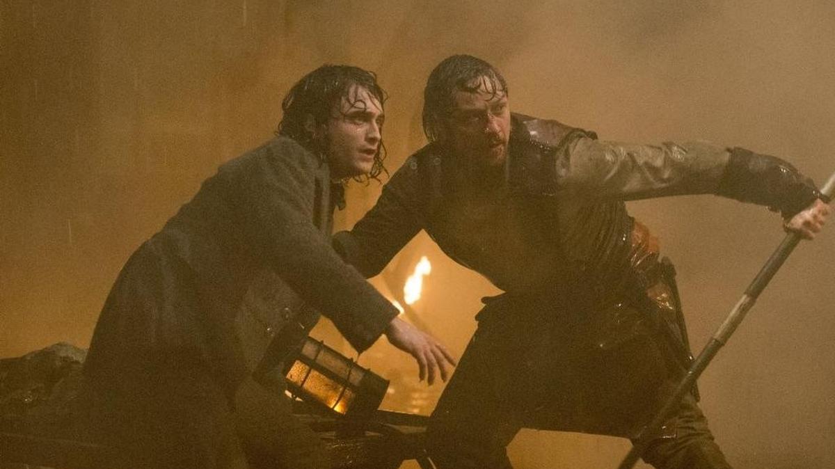 Daniel Radliffe and James McAvoy in ‘Victor Frankenstein’