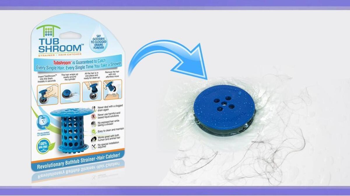 TubShroom Hair Catcher is $12.99 at Bed Bath & Beyond.