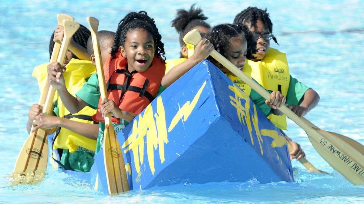 The annual Cardboard Boat Regatta, benefiting Arlington’s River Legacy Living Science Center, is Saturday.