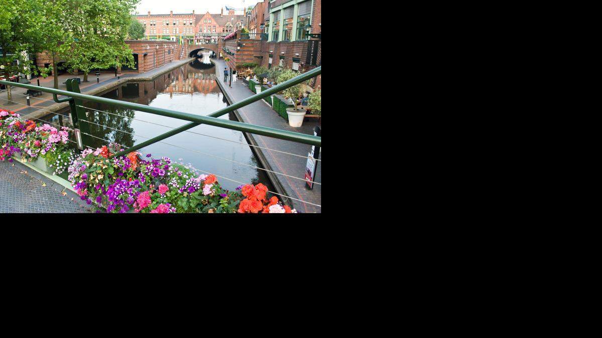 Brindley Place offers fantastic eateries and a wonderful view of the Birmingham canals