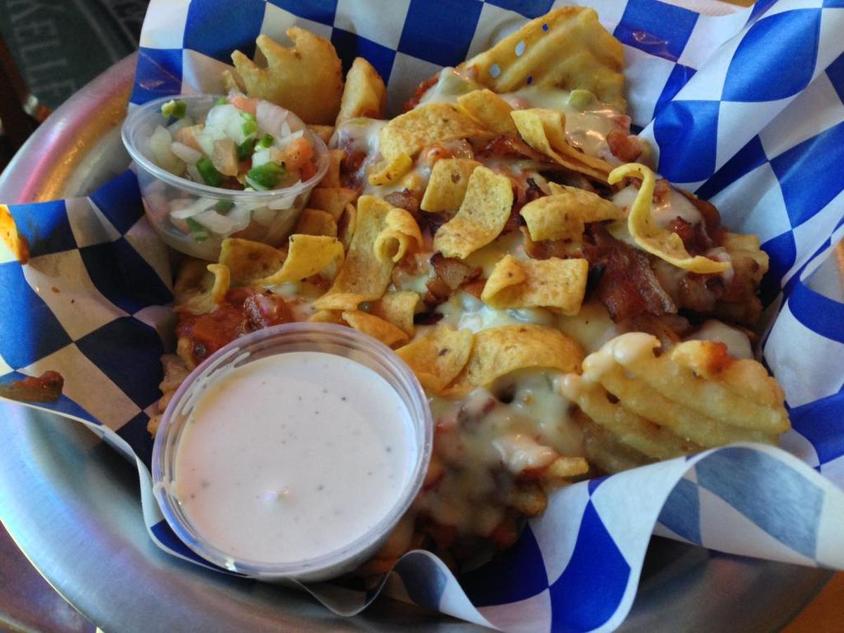 Tavern “cheesy messy” fries at Keller Tavern, March 12, 2016.