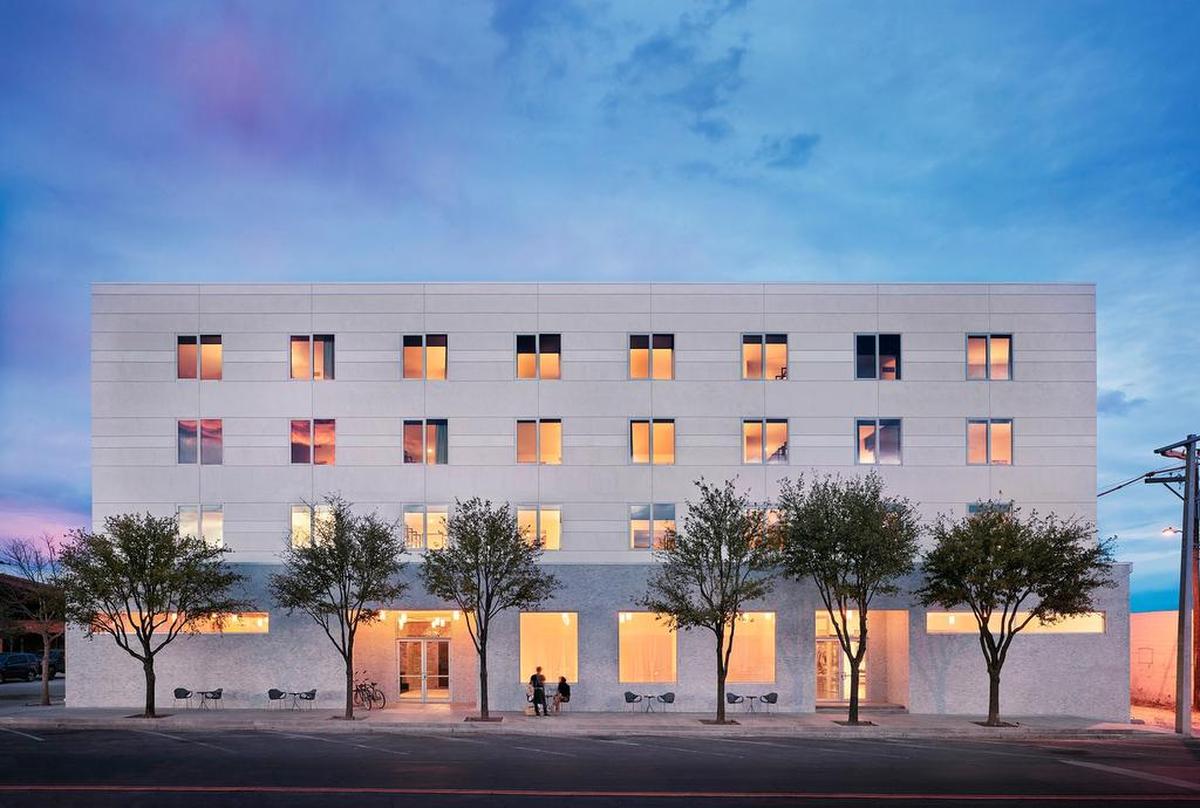 The new Hotel Saint George in Marfa has an industrial-chic vibe.